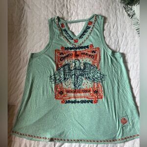 Double D Ranch Graphic Embellished Tank Top